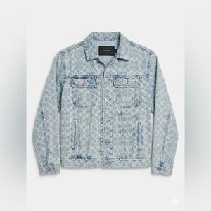 COACH Signature Monogram Denim Jacket Light Wash Men’s Size Small S | Like New